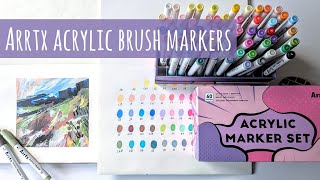 Arrtx Acrylic Brush Markers: Anime Color 60B Set Review, Comparison \u0026 Painting