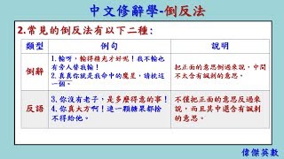 中文修辭學 09 倒反法 (Chinese Rhetoric)