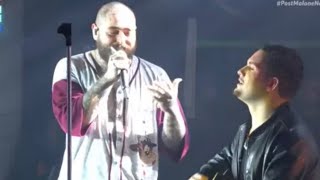 POST : MALONE CHAMOU UM FÃ DA PLATEIA PARA TOCAR UMA MÚSICA JUNTO COM ELE NO PALCO. Rock rio 2022