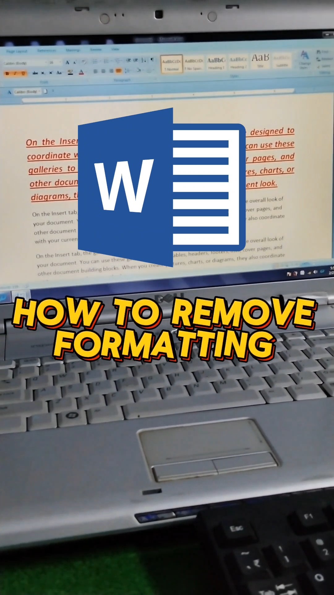 How to Remove Formatting in MS Word? #trending #viral #tcecomputers #shorts #ytshorts