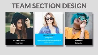 Responsive Team Section Design using Bootstrap