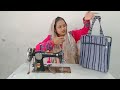 shopping bag banana bataen handbag making at home tote bag cloth bag cutting homemade bag