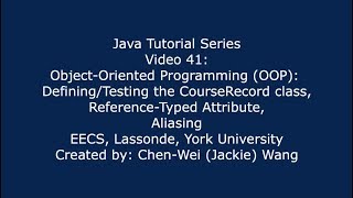 EECS1021 Java Tutorial 41