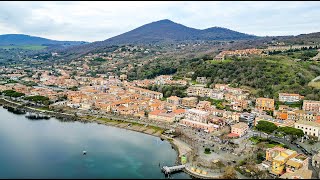 4k Drone view from Traviniano – A Journey to Lake Bracciano, Italy | Piano Music - Drone view,