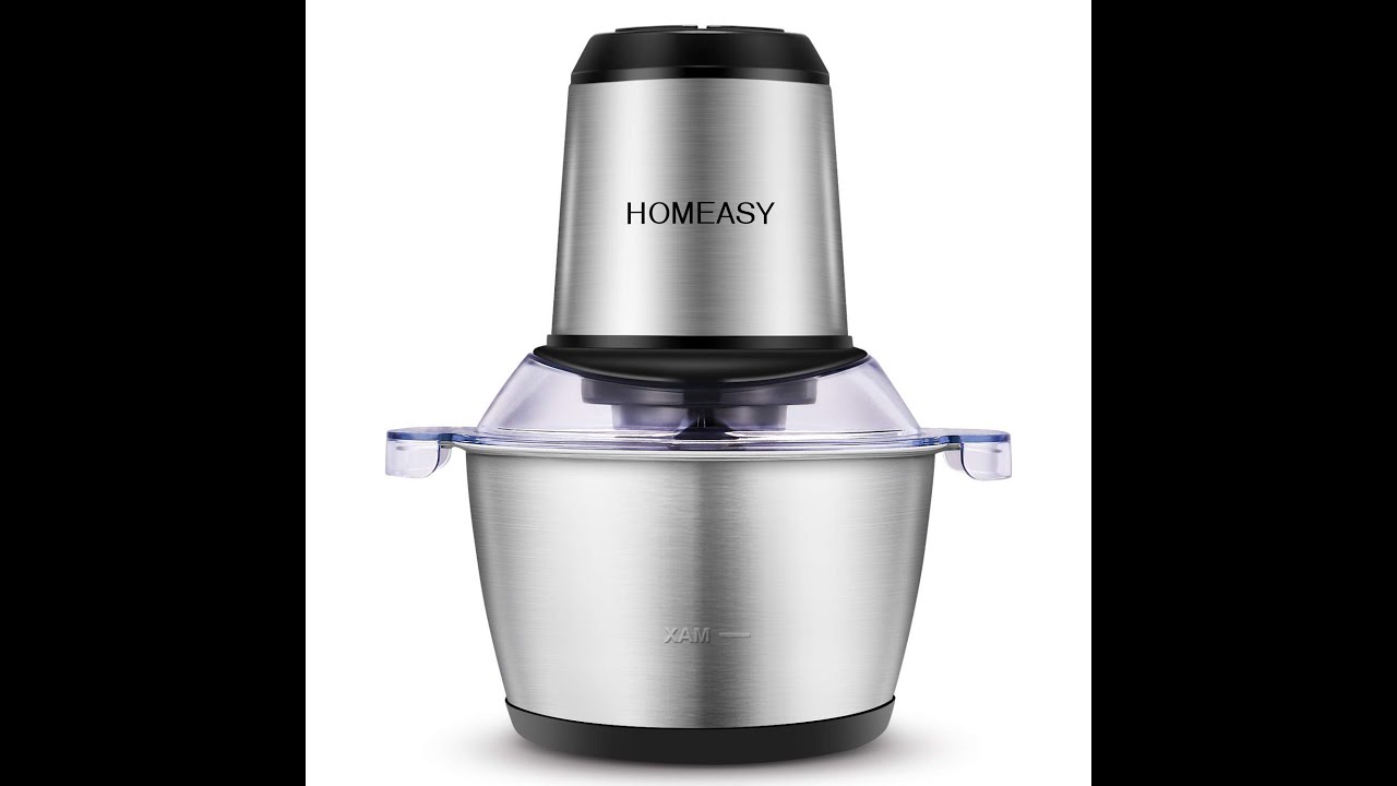 Homeasy Meat Grinder, Food Chopper 2L Stainless Steel Food Processor ...