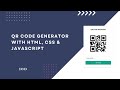 Responsive QR Code Generator website with HTML, CSS, and JavaScript | QR Code Generator in JS