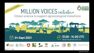 Million voices initiative: Citizen science to support agroecological transitions