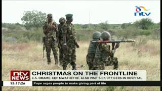 Defence CS celebrates Christmas with KDF troops in Somalia