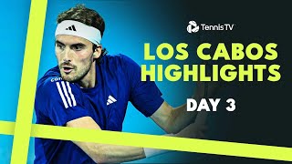 Tsitsipas Faces Vukic; De Minaur & Zverev In Action | 2024 Los Cabos Highlights Day 3