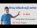 What is string toCharArray in Java | Java String toCharArray() with example