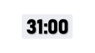 31 Minute Timer - Minimal Countdown Timer [Light Theme]