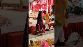 Indian engagement ceremony tilak viral short video Shaadi cute couple #shorts #tilakceremony #shaadi