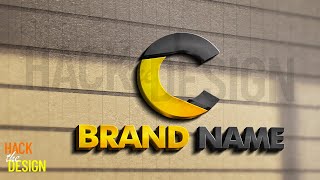 How to design letter C logo | C letter logo design in photoshop | Hack The Design