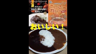 【ご当地カレー】JAきたみらいのおひさまカレーと、鶏もも肉の黒カレーを2色カレー盛りにして食べてみた！【北海道北見市】おいしいよ！