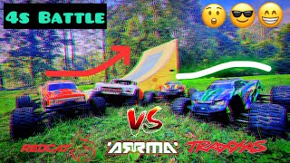 “4s BATTLE!” | REDCAT Valkyrie VS ARRMA Mojave VS 2x TRAXXAS Maxx v2! (Who Will Win?!)