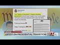 Latest on presidential transition