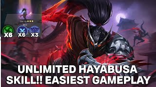 EASIEST HAYA GAMEPLAY!! HAYABUSA 3-STAR X6 ELEMENTALIST X6 ASSASSIN X3 ASTRO | CHOU SKILL 2 GAMEPLAY