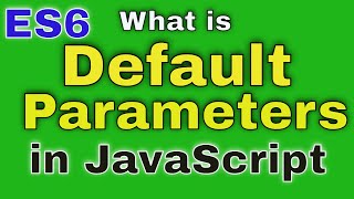 what is default parameters in js | Hindi | JS interview questions | ES6 features |Ecmascript