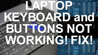 Laptop Keyboard Buttons Not Working FIX!!!