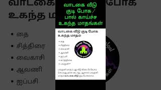 வாடகை வீடு குடி போக சிறந்த மாதங்கள் #shorts #spirituality #astrology