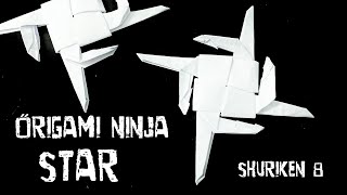 สอนพับอาวุธนินจา ดาวกระจาย เจ๋งๆ | Origami Ninja Star | How to make ninja Star (Ninja Paper-Ep.15)