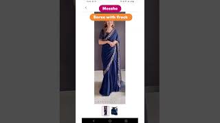 Meesho 1min saree wit frock ఈమధ్య బాగా ట్రెండ్ అవుతుంది రా నాయన ఈ డ్రెస్సు కదా#video #meesho #yt