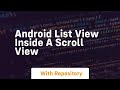 android list view inside a scroll view