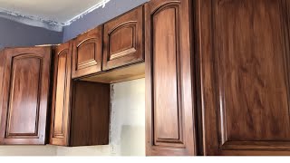 Gel Stain Kitchen Cabinets detailed video