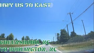 HWY US 70 EAST - Greensboro - North Carolina Highway Drive