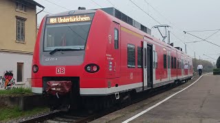 Поездка на поезде BR 426, борт. #426013, марш. RB11 (Stuttgart)