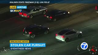 FULL CHASE: Authorities chasing driver in reported stolen Mercedes SUV
