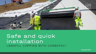 Landfill capping - Fast and safe - professional installation of a geomembrane