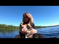 remote crown land lake near algonquin park borders canoeing fishing dinner on the coals