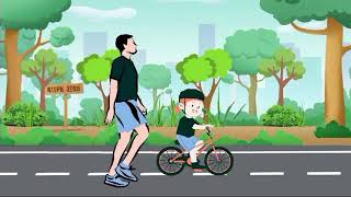 Mere papa cycle laye |Tring Tring Tring| kids poem #forkidoz