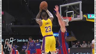 LeBron James ICES THE GAME!  Pistons vs Lakers | February 6, 2020-21 NBA Season