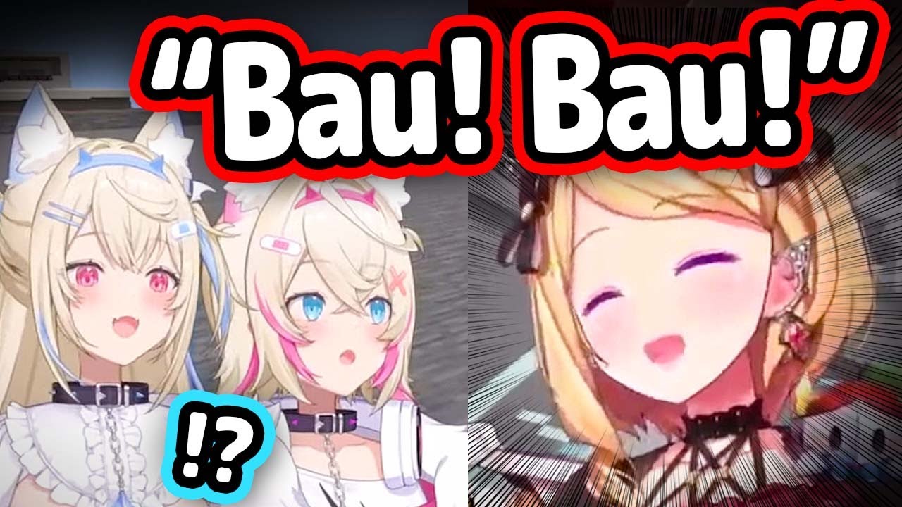 Aki Meets FuwaMoco And Gives Them A Cute "Bau! Bau!"【Hololive】 - YouTube