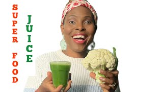 CAULIFLOWER GREENS \u0026 STALK JUICE || SUPER ANGEL JUICER REVIEW