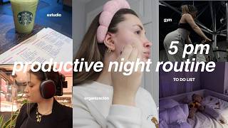 MY PRODUCTIVE NIGHT ROUTINE  *noche antes de un examen* | estudio, gym, TO DO LIST, organización....