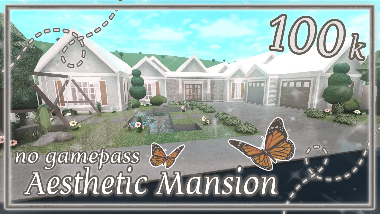 Bloxburg Build || Aesthetic Family Mansion [no Gamepass] 100k - YouTube