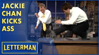 Jackie Chan Shows Off His Martial Arts Skills | Letterman