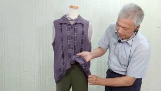 衿付きベストの説明です徳島呉服寝具洋服タオルギフト山善