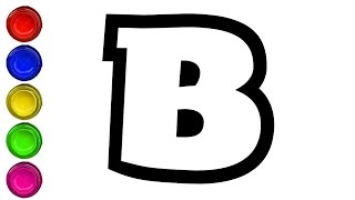 Draw the letter B | Нарисуйте букву Б | B harfini çiz | पत्र बी ड्रा करें | 문자 B를 그립니다