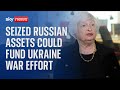 Yellen sees 'possibility' of $50bn loan from seized Russian assets | Ukraine war