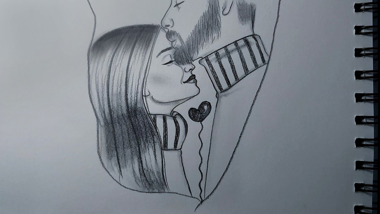 How To Draw Couple Step By Step Pencil Sketch Drawing Youtube