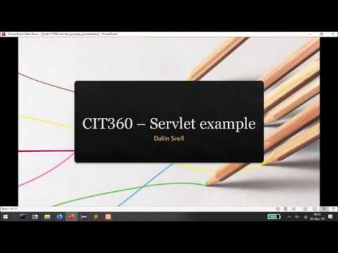 Cit360 Servlet Example Youtube