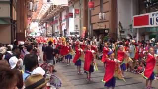 上町よさこい鳴子連　～2013高知よさこい祭り・本祭２日目(はりまや橋競演場)