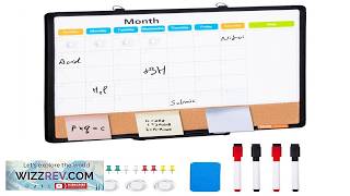 VEVOR Whiteboard Calendar with Cork Board 24"x18" 2 in 1