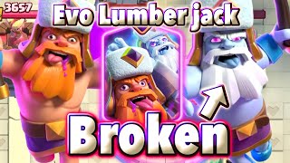 New Evolution: Evo Lumber jack is so broken🤣-Clash Royale