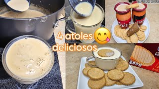 4 atoles con pocos ingredientes pero Deliciosos 🤤