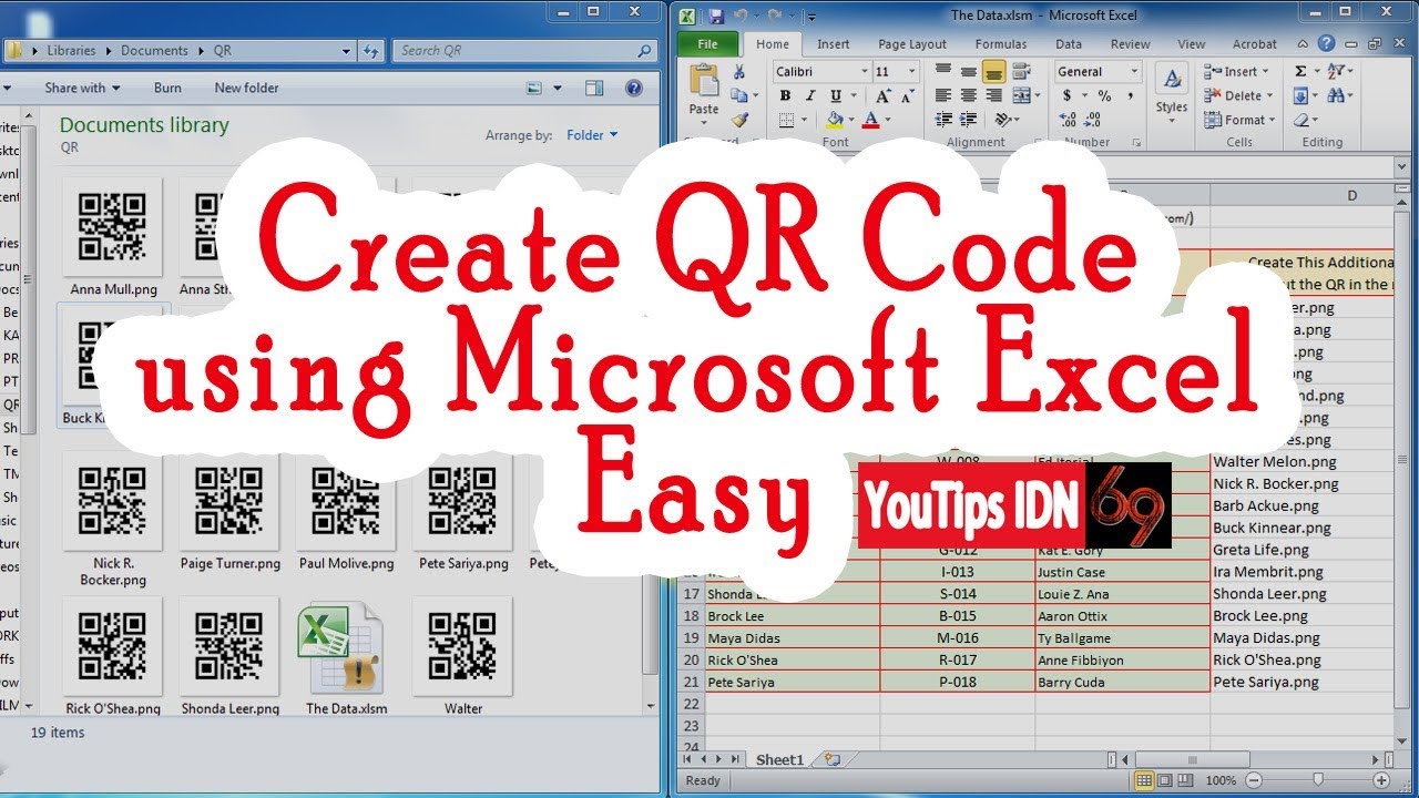 Create Barcode QR Code Using Just Microsoft Excel Easy Without Anything ...